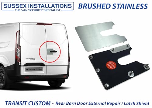 Sussex Installations FOR3-RB-EXT-001 Repair/security shield compatible with Ford Custom (2013-Onwards) van - rear barn door.