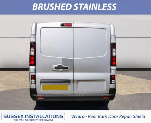 Sussex Installations VAU5-RB-EXT-002 Large Repair/security shield compatible with Vauxhall Vivaro (2014-2019) van - rear barn door.