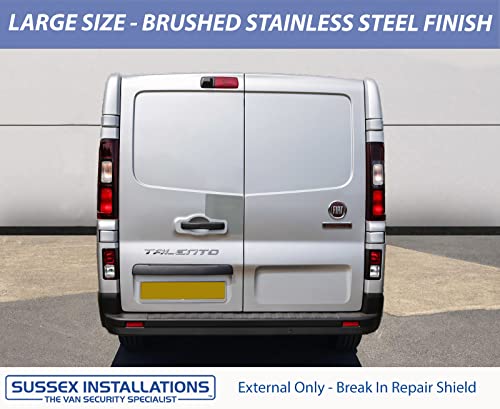 Sussex Installations FIA5-RB-EXT-002 Large Repair/security shield compatible with Fiat Talento (2016 > Onwards) van - rear barn door.