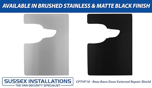 Sussex Installations PEU10-RB-EXT-002 Repair/security shield for the Peugeot Partner 2018 onwards van - rear barn door.