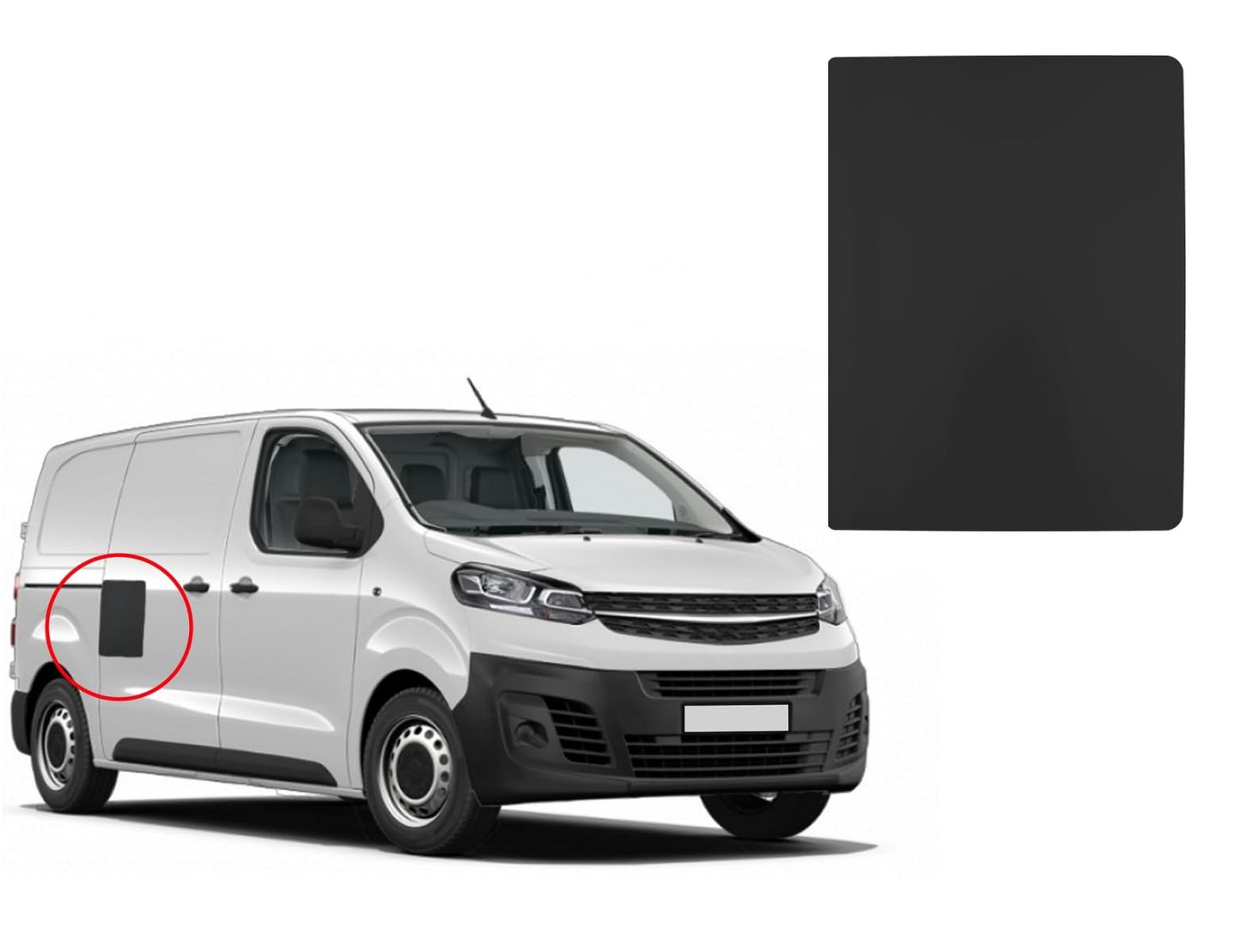Sussex Installations CIT9-NSL/OSL-EXT-003 Large repair/security shield compatible with Citroen Dispatch (2017 - onwards) van - side loading doors.