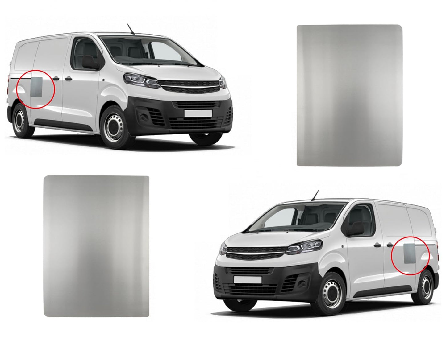 Sussex Installations TOY9-NSL/OSL-EXT-003 Large repair/security shield compatible with Toyota Proace (2016 - onwards) van - side loading doors.