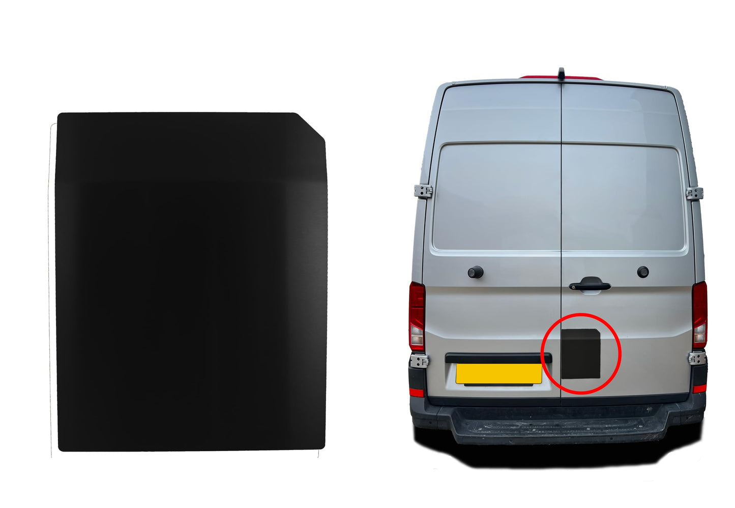 Sussex Installations VW6/MAN6-RB-EXT-001/002 Repair/security shield for the Volkswagen Crafter (2017>Onwards) and MAN TGE (2017>Onwards) vans - Rear Barn door.