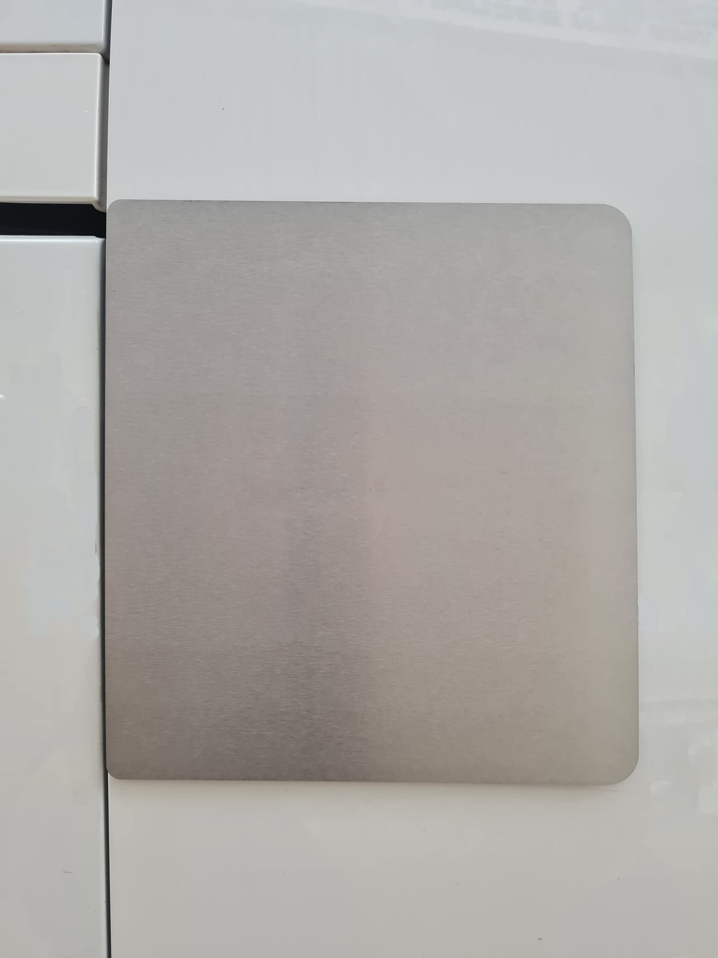 Sussex Installations CIT9-OSL-EXT-001 Brushed stainless Repair/security shield compatible with Citroen Dispatch (2017>Onwards) van - right side/offside loading door.