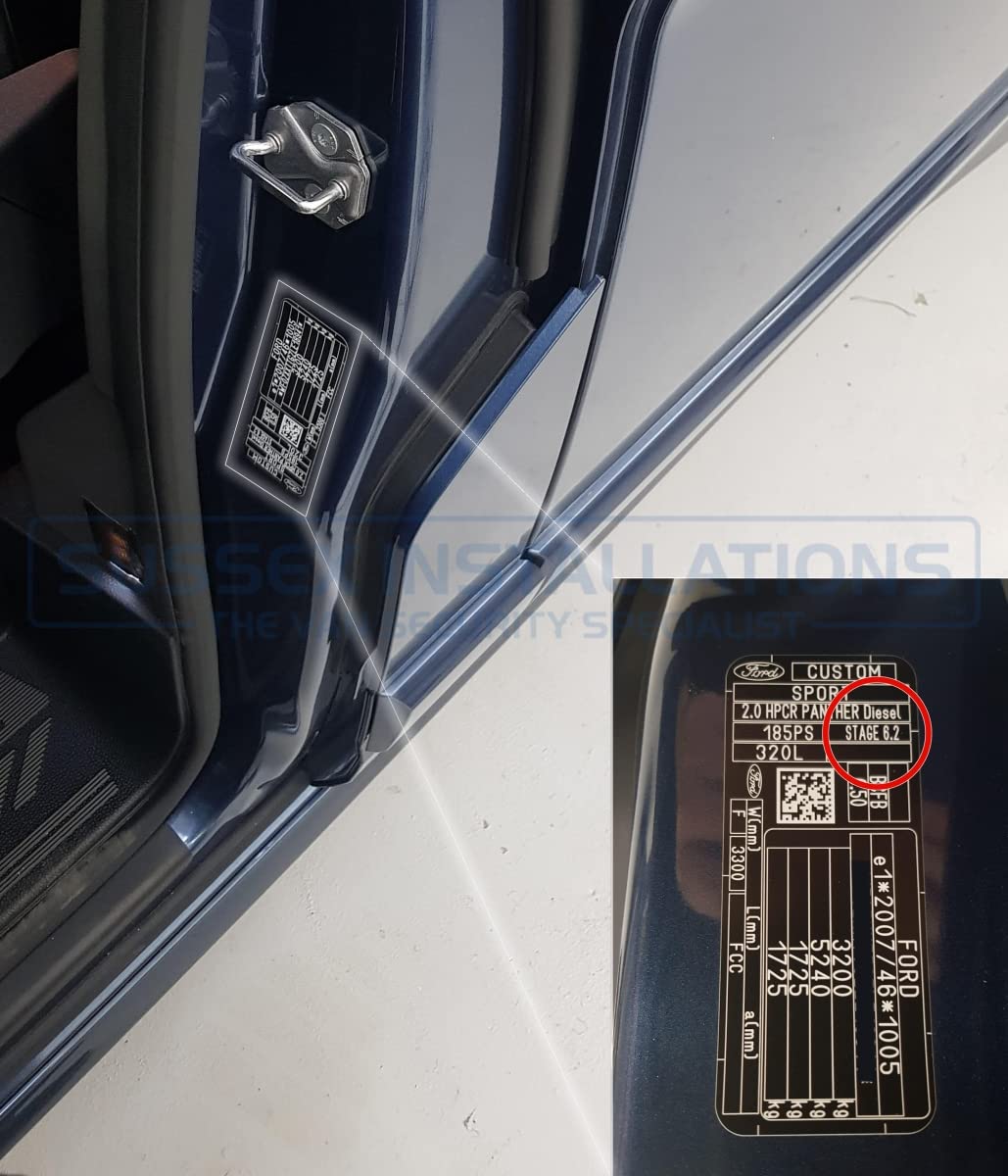 Sussex Installations FOR2-NSL-INT-002 Internal security shield compatible with Ford Transit MK8 (2019-Onwards) van - left side/nearside loading door.