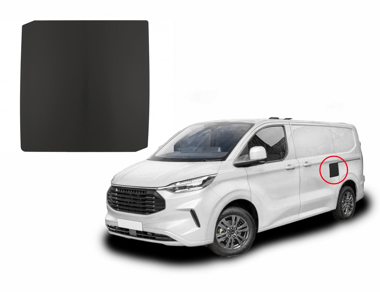 Sussex Installations FOR7-NSL/OSL-EXT-001 Repair/security shield compatible with the Ford Custom (2024 - Onwards) van - side loading doors.