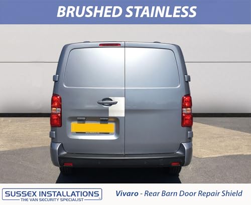 Sussex Installations VAU9-RB-EXT-002 Repair/security shield compatible with Vauxhall Vivaro (2019>Onwards) van - rear barn door.