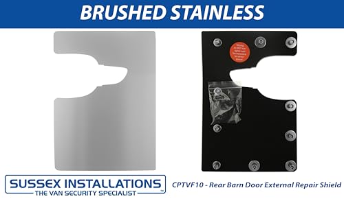 Sussex Installations PEU10-RB-EXT-002 Repair/security shield for the Peugeot Partner 2018 onwards van - rear barn door.