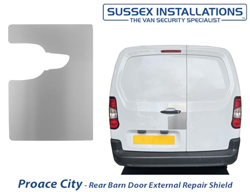 Sussex Installations CPTVF10-RB-EXT-002 Repair shield compatible with CITROEN BERLINGO, PEUGEOT PARTNER, TOYOTA PROACE CITY, VAUXHALL COMBO and FIAT DOBLO vans - Rear Barn door.