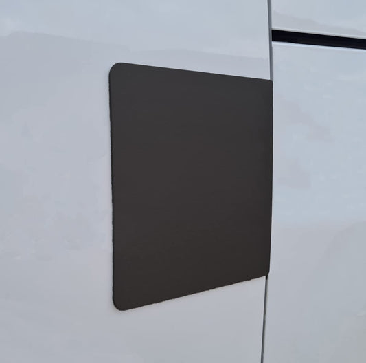 Sussex Installations CIT9-NSL-EXT-001 Matte black Repair/security shield compatible with Citroen Dispatch (2017>Onwards) van - left side/nearside loading door.
