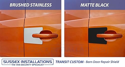 Sussex Installations FOR3-RB-EXT-001 Repair/security shield compatible with Ford Custom (2013-Onwards) van - rear barn door.