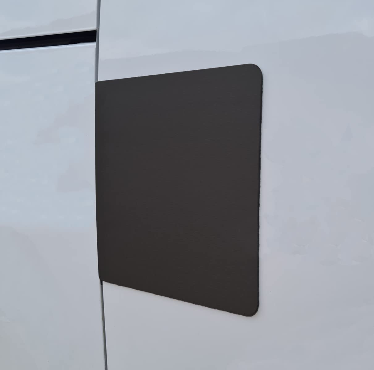 Sussex Installations CIT9-OSL-EXT-001 Matte black Repair/security shield compatible with Citroen Dispatch (2017>Onwards) van - right side/offside loading door.