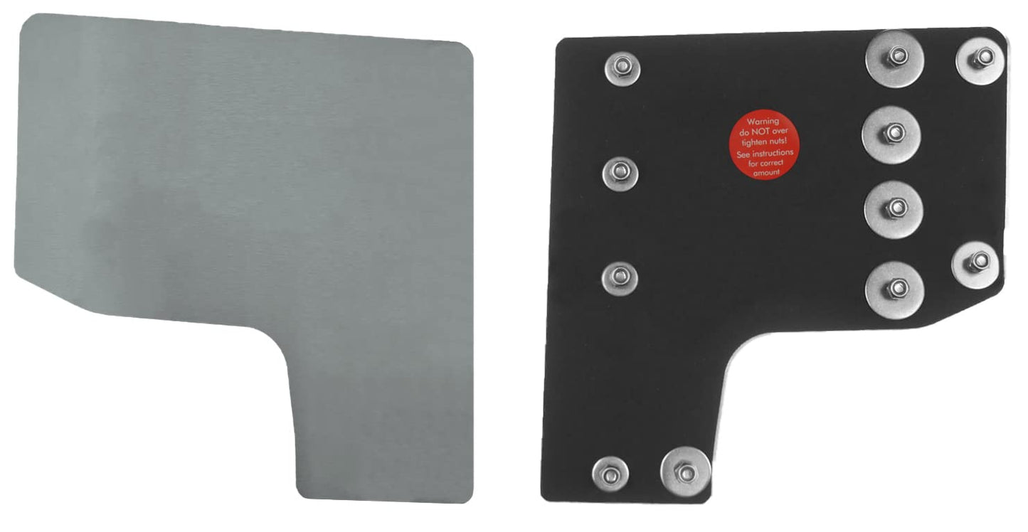 Sussex Installations VRNF5-RB-EXT-001/002 Large Repair/security shield compatible with VAUXHALL VIVARO, RENAULT TRAFIC, NISSAN NV300, NISSAN PRIMASTAR, FIAT TALENTO van - rear barn door.