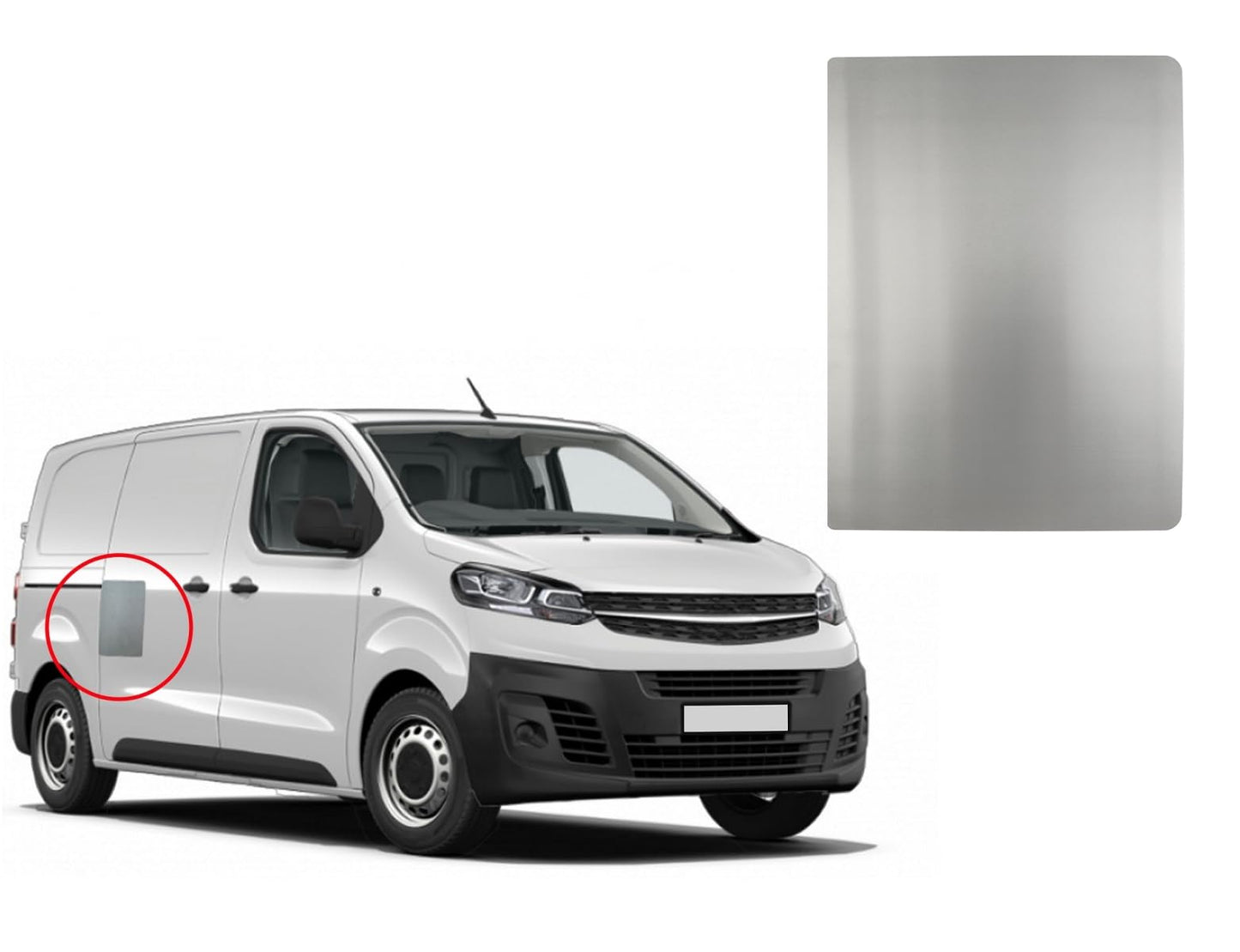 Sussex Installations CIT9-NSL/OSL-EXT-003 Large repair/security shield compatible with Citroen Dispatch (2017 - onwards) van - side loading doors.
