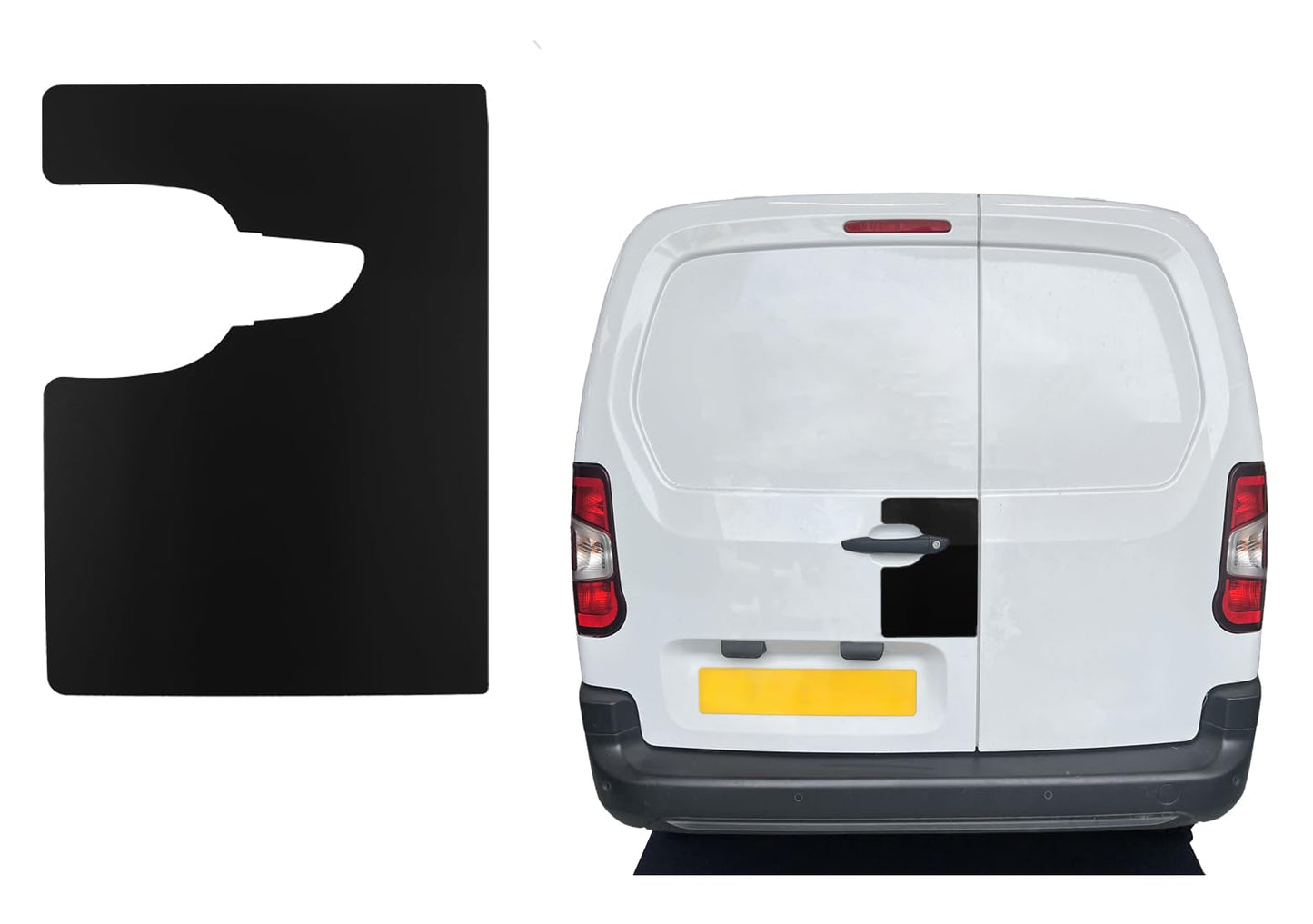 Sussex Installations PEU10-RB-EXT-002 Repair/security shield for the Peugeot Partner 2018 onwards van - rear barn door.