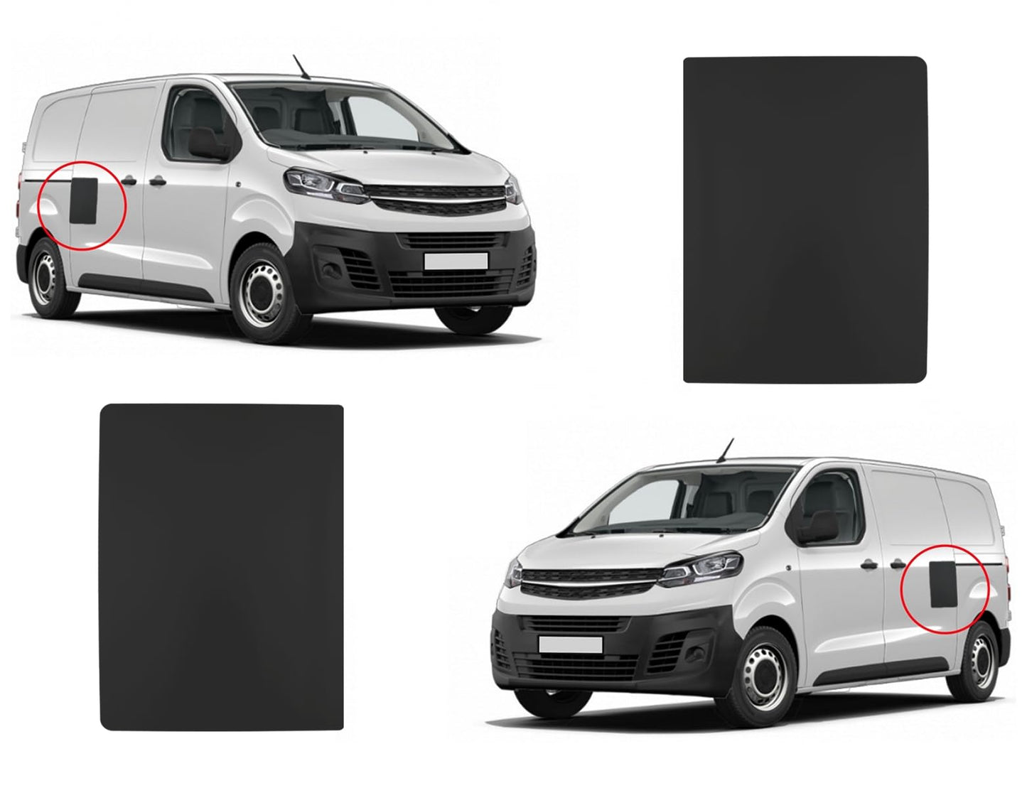 Sussex Installations CIT9-NSL/OSL-EXT-003 Large repair/security shield compatible with Citroen Dispatch (2017 - onwards) van - side loading doors.