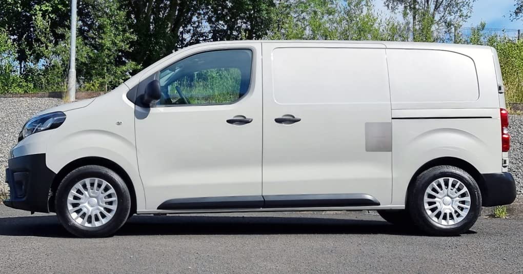 Sussex Installations CIT9-NSL-EXT-001 Brushed stainless Repair/security shield compatible with Citroen Dispatch (2017>Onwards) van - left side/nearside loading door.