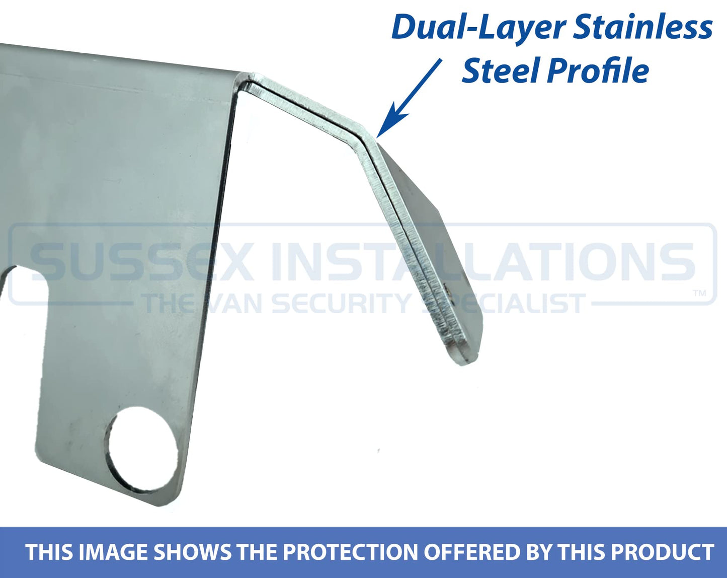 Sussex Installations FOR2-RB-INT-001 Internal security shield compatible with Ford Transit MK8 (2014-Onwards) van - rear barn door.