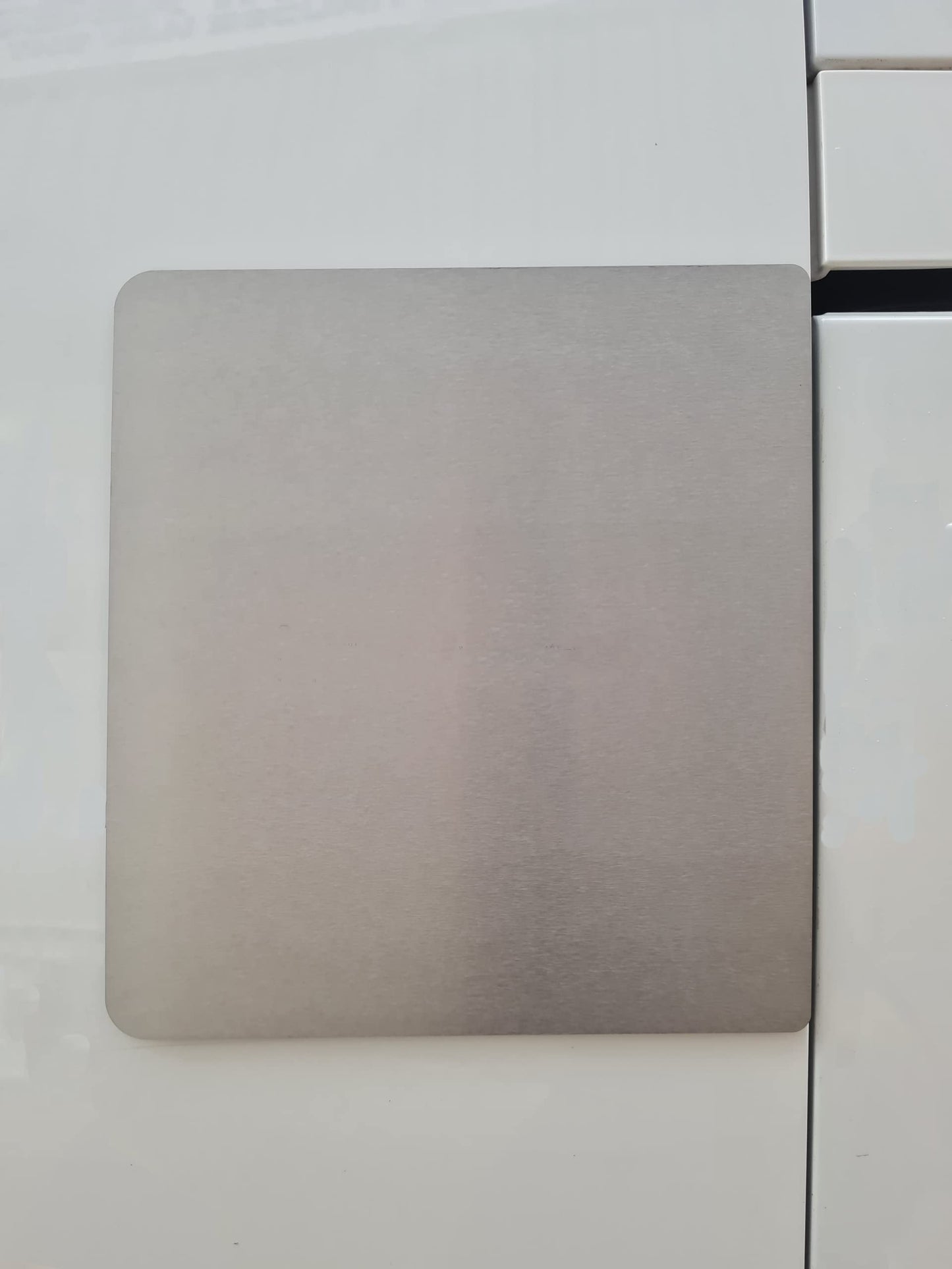Sussex Installations CIT9-NSL-EXT-001 Brushed stainless Repair/security shield compatible with Citroen Dispatch (2017>Onwards) van - left side/nearside loading door.
