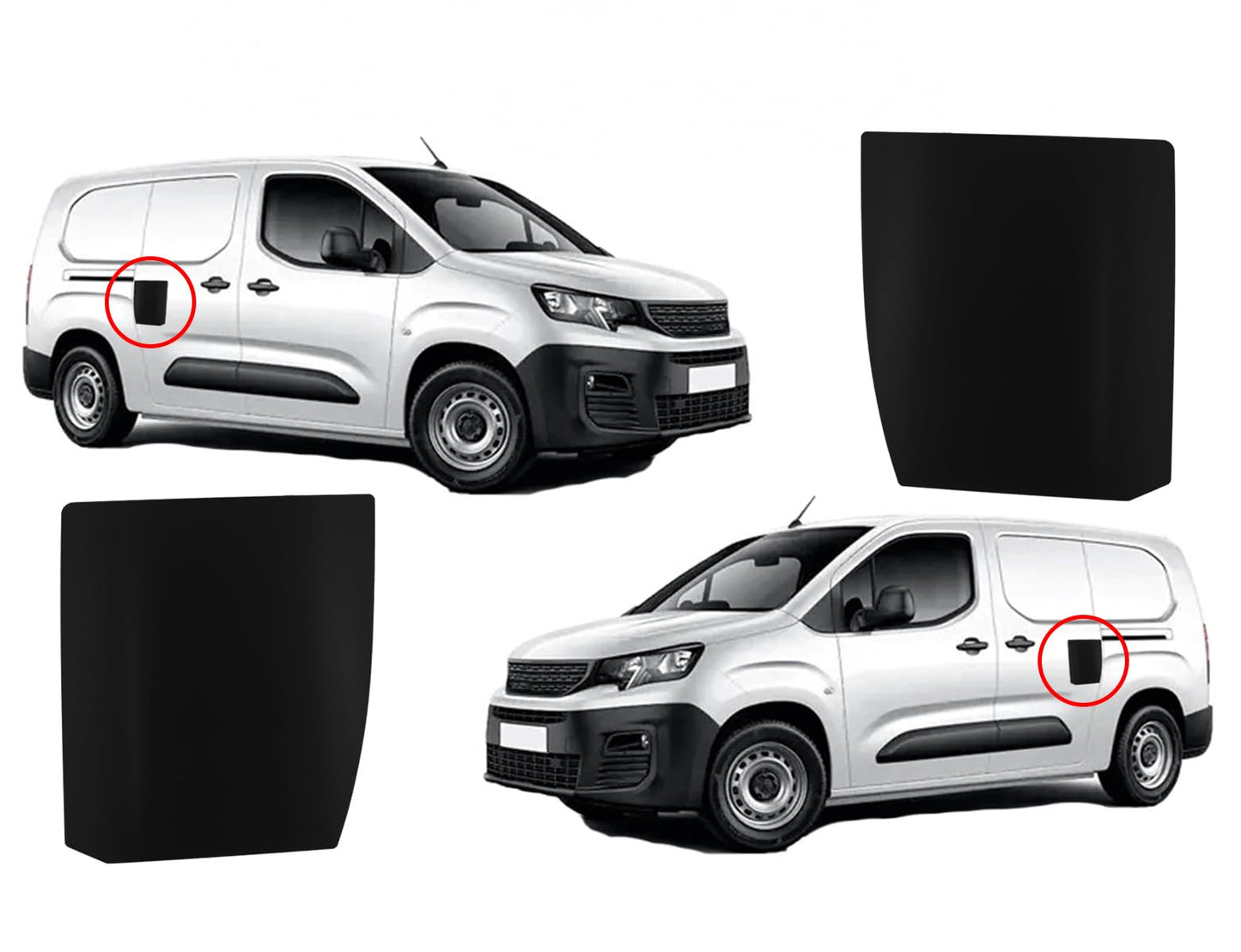 Sussex Installations CIT10-NSL&OSL-EXT-001 Repair/security shields compatible with Citroen Berlingo 2018 onwards van - loading doors.