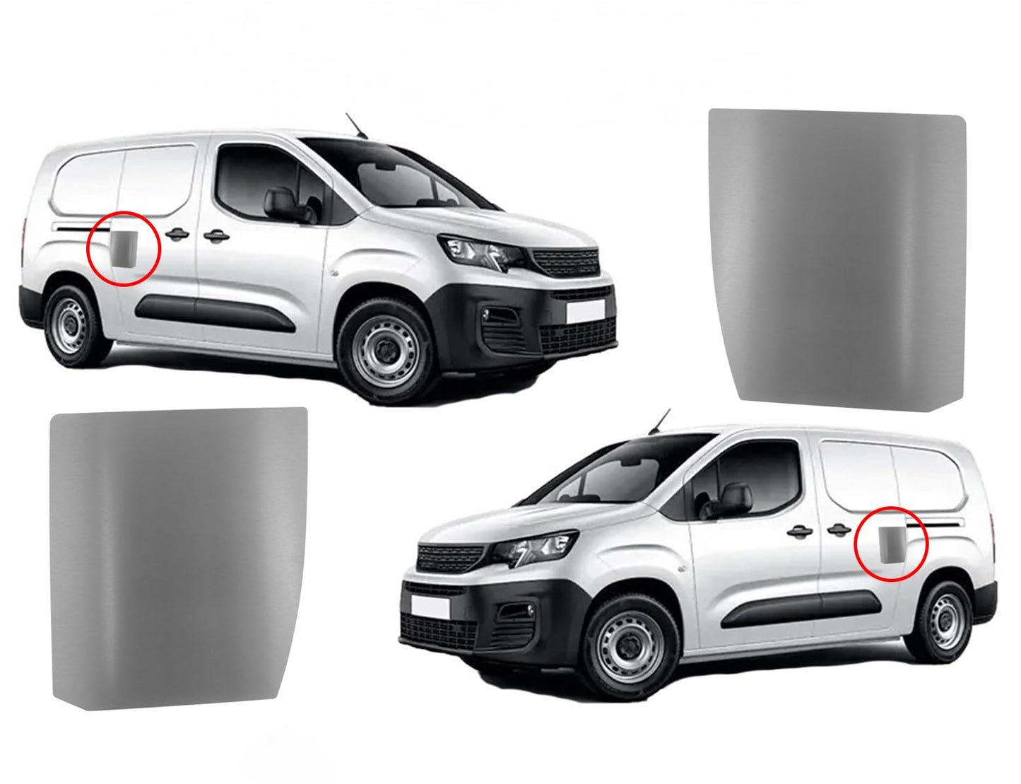 Sussex Installations CIT10-NSL&OSL-EXT-001 Repair/security shields compatible with Citroen Berlingo 2018 onwards van - loading doors.